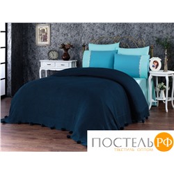 11308 КПБ DO&CO с Плед Вязаный 220х240 (50х70/4 шт) SUCCESS синий
