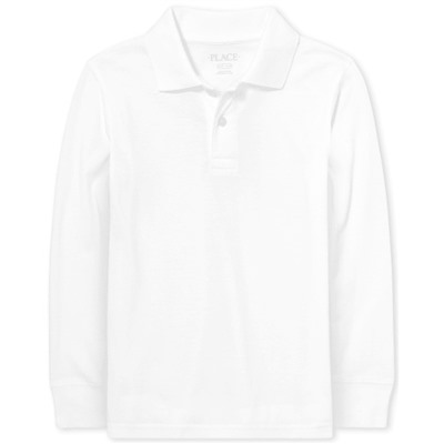 Boys Uniform Long Sleeve Soft Jersey Polo