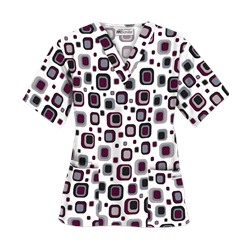 UA Funky Geo Wine Scrub Top