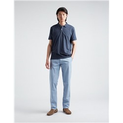 Slim Fit Twill Trousers, Men, Light Blue