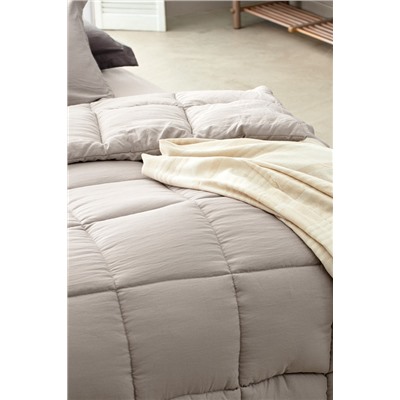Mona Tek Kişilik Comforter Set - Taş
