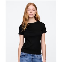 Ribbed Crewneck T-Shirt
