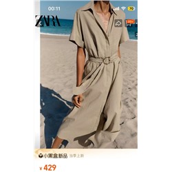 Женское платье из смесового льна   ▪️ZAR*A