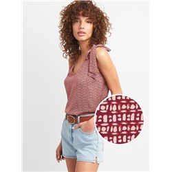 Tie V-Neck Tank Top | GAP