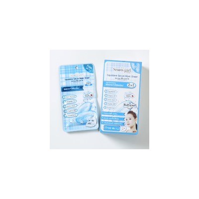 Тканевая Маска-серум со скваленом от Snowgirl  /Snowgirl Squalane Serum Mask Sheet