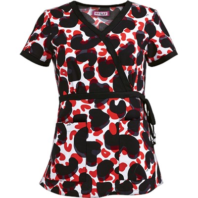 koi Scrubs Spicy Camo Print Top