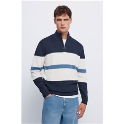 Jersey cremallera bloque color