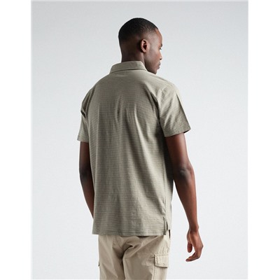 Striped Polo, Men, Beige