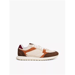 Mixed-Texture Suede Sneaker