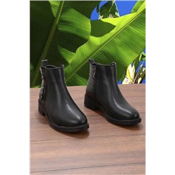 Bambi Siyah Örgü Kadın Bot & Bootie K02578110809