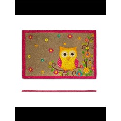Fußmatte Eule in Braun - (B)60 x (T)40 cm