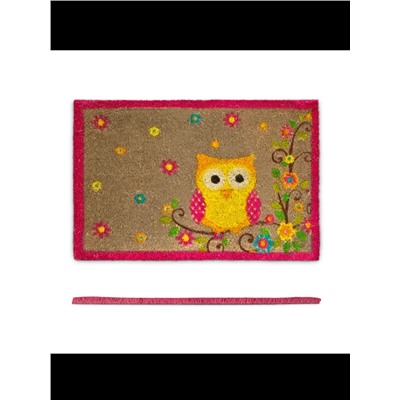 Fußmatte Eule in Braun - (B)60 x (T)40 cm