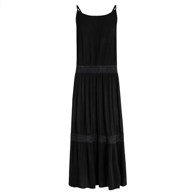 Damen Maxikleid in Crepp-Optik