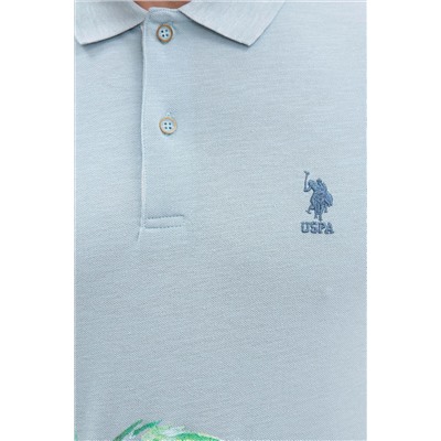 Erkek Açık İndigo Polo Yaka Tişört