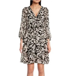 Tommy Hilfiger Floral Balloon Sleeve Mini Dress