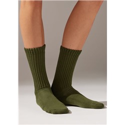 Kurze weiche Socken in Rippstrick