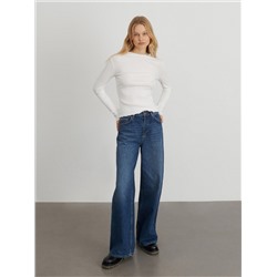 Bluse mit gesprenkelter Textur