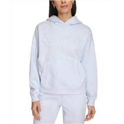 Calvin Klein Women's Fleece Embossed Logo Pullover Hoodie