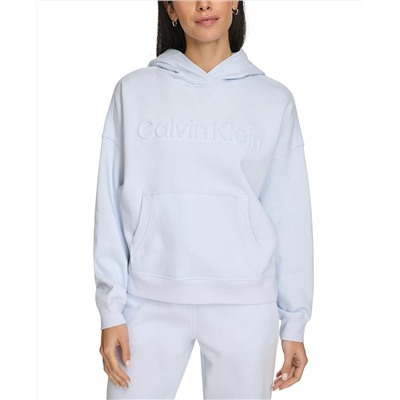 Calvin Klein Women's Fleece Embossed Logo Pullover Hoodie
