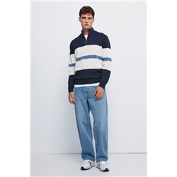 Jersey cremallera bloque color