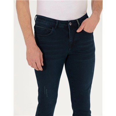 Koyu Lacivert Slim Fit Jean Pantolon