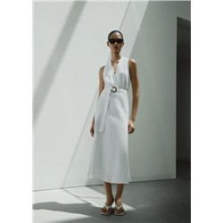 Vestido lino cinturón