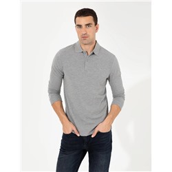Gri Melanj Slim Fit Basic Sweatshirt