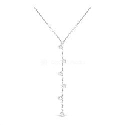 Серьги-продёвки из серебра с фианитами родированные 925 пробы 111016_001