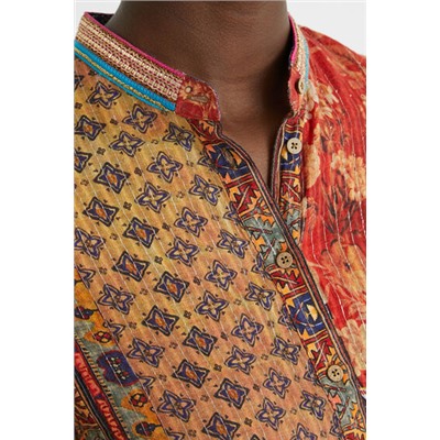 Camisa étnica cuello pico