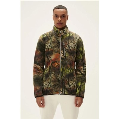 Bad Bear, Equinox Full-zip Haki Yeşil Fermuarlı Desenli Erkek Polar Sweatshirt