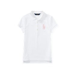 GIRLS 7-16 Big Pony Stretch Mesh Polo