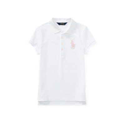 GIRLS 7-16 Big Pony Stretch Mesh Polo
