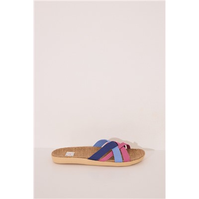 Sandalias tiras azul claro