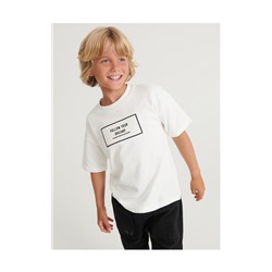 Cotton T-shirt with patch