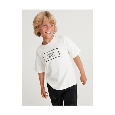 Cotton T-shirt with patch