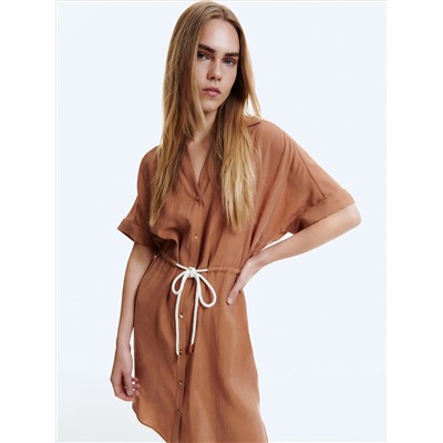 Hemdblusenkleid mit hohem Tencel™Lyocell-Anteil