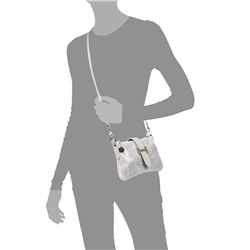 Bandolera de piel Gris