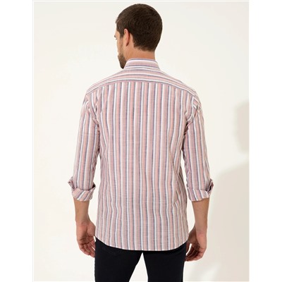 Gül Kurusu Slim Fit Uzun Kollu Gömlek
