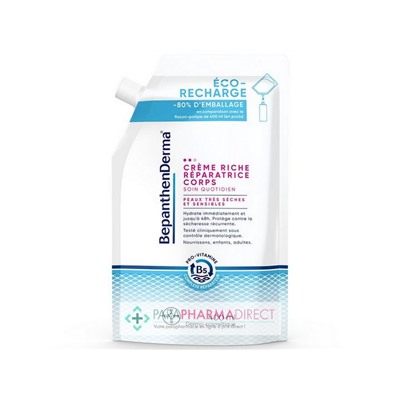 BepanthenDerma Crème Riche Réparatrice Corps 400 ml ECO-RECHARGE