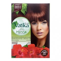 DABUR VATIKA Henna hair colours burgundy Хна для волос Бургунди 6*10г