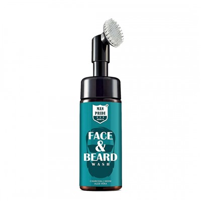 LUSTER Man Pride Charcoal Face &amp; Beard Wash Face Wash Мужская пенка для умывания с древесным углём для лица и бороды  100мл