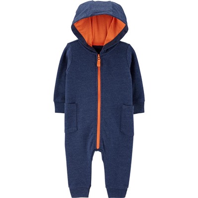 Carter's | Baby Hooded Zip-Up Jumpsuit