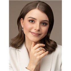 Подвеска из серебра с фианитом родированная 925 пробы 3-274р200