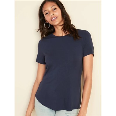 Luxe Crew-Neck Tee for Women