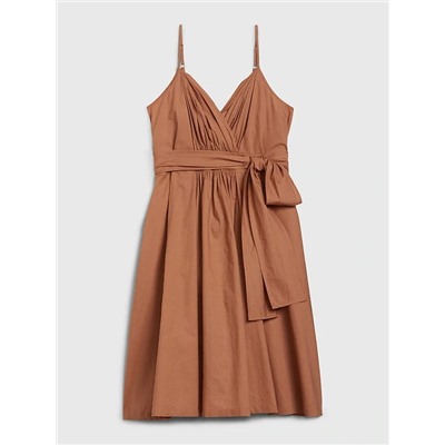 Pleated Wrap Cami Dress