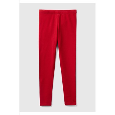 United Colors of Benetton Kız Çocuk 0V3 Benetton İşlemeli Tayt Koyu Kırmızı TYCOBDS7PN169216125941308