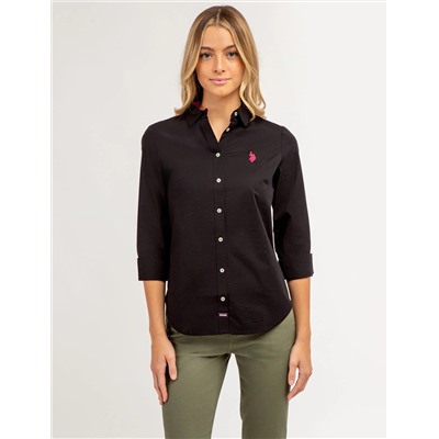 SOLID STRETCH POPLIN SHIRT