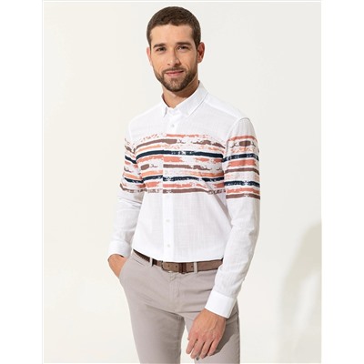 Somon Slim Fit Uzun Kollu Gömlek