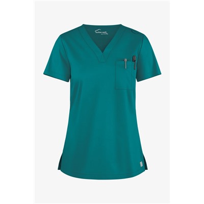 UA Butter-Soft STRETCH Women's 1-Pocket V-Neck Tuck-In Scrub Top