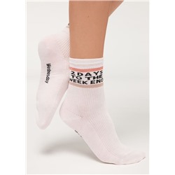 Kurze Socken mit Schriftzug 7 Days